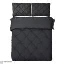 Giselle Bedding Quilt Cover Set Black - Queen