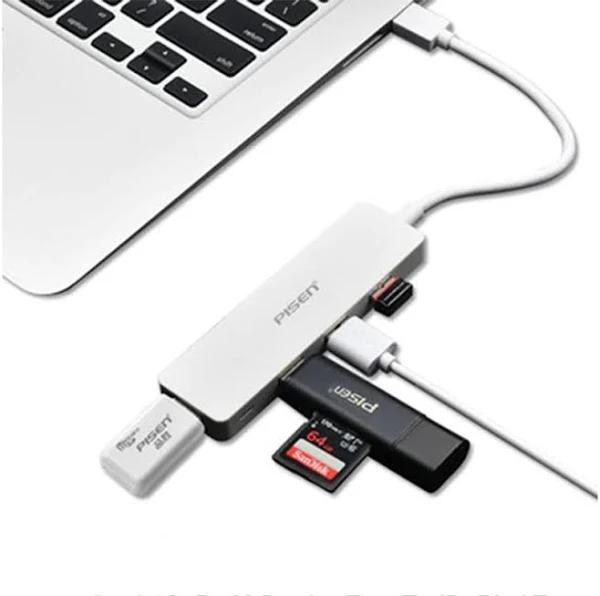 PISEN USB-A to 4x USB-A 3.0 Charging Hub - White