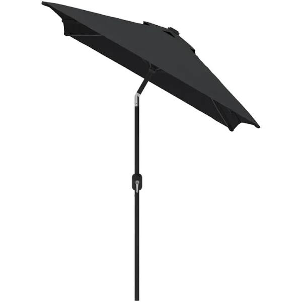 vidaXL Outdoor Parasol with Metal Pole 300×200 cm Black