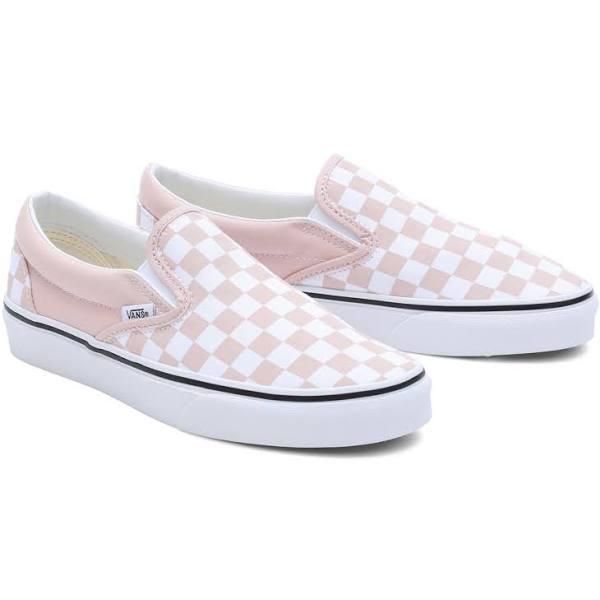 Vans Classic Slip On Sneakers in Checkerboard Rose smoke-Pink