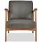 Den Leather Occasional Armchair Olive by Freedom