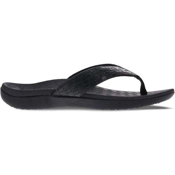 Scholl Orthaheel Sonoma II Womens Supportive Comfort Thongs Sandals Black Brick 12 AUS