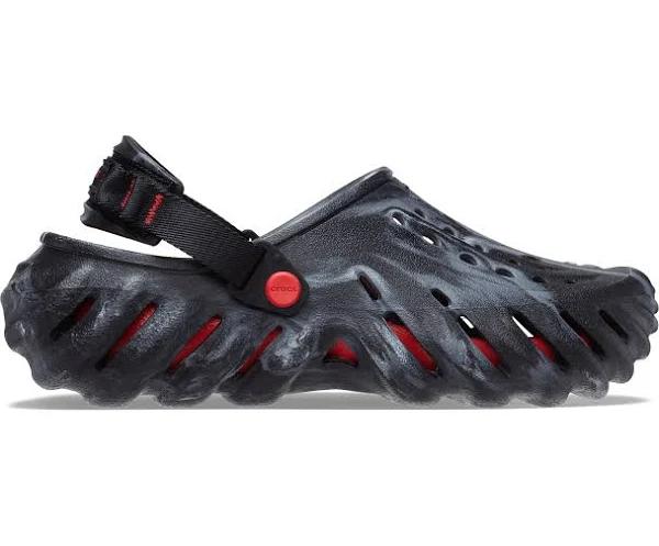 Crocs Echo Marbled Clog; Black / Flame, M11