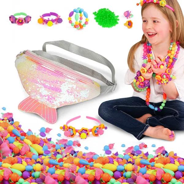 Pop Beads Jewellery Making Kit For Girls, Toy Jewellery