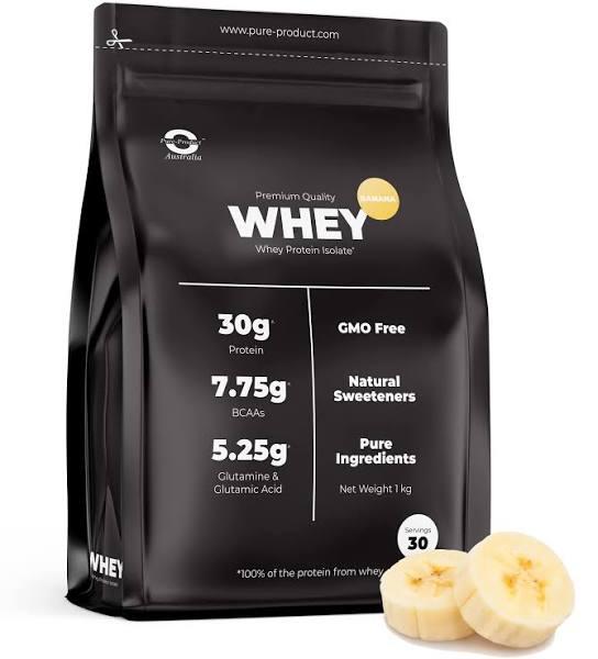 Pure Product Australia 100% Whey Protein Isolate Banana 2kg