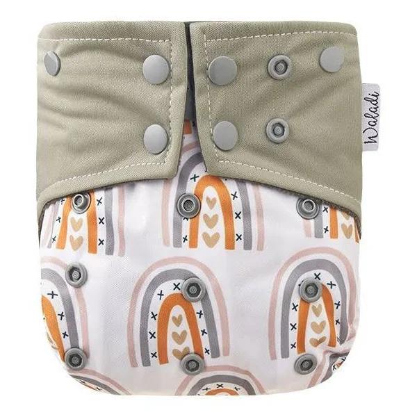 Rainbow & Hearts Bamboo Charcoal Cloth Nappy