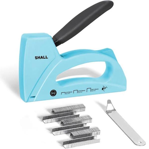 Shall Light Duty Staple Gun For Wood - Upholstery Staple Gun with 1600pcs JT21 Staples 1/4, 5/16, 3/8 Inch and Staple Remover - Fabric Stapler Gun