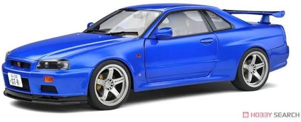 Nissan Skyline R34 GT-R Nismo Wheel Ver. (Blue) (Diecast Car)