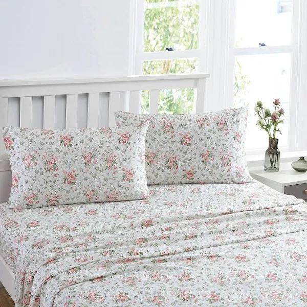 Laura Ashley Lillian Sheet Set Coral - King