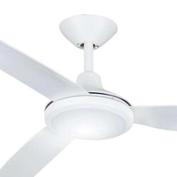 Polar DC Ceiling Fan with LED Light - White 56"