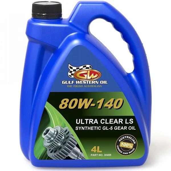 Gulf Western Ultra Clear Gear Oil Full Syn LS 80W-140 4L