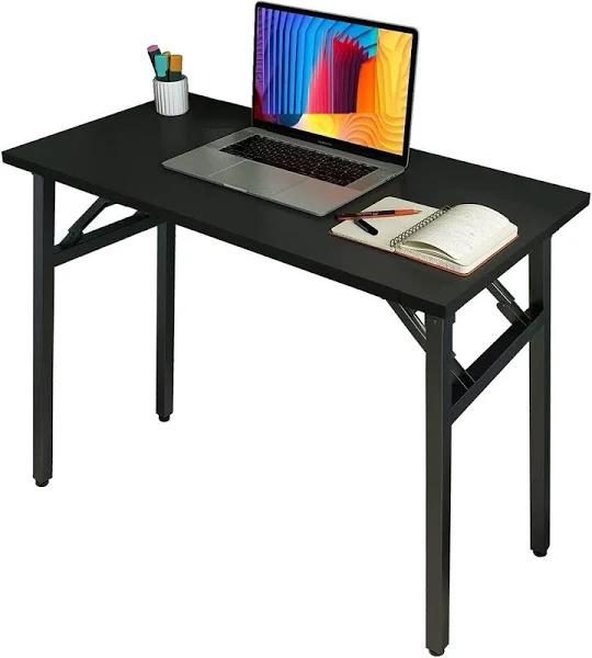 Sturdy and Heavy Duty Foldable Office Computer Desk (Brown 80cm)