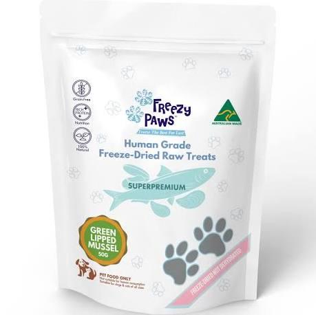 Freezy Paws Freeze Dried Green Lipped Mussels Treats 50g