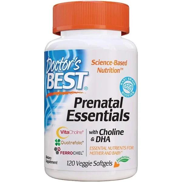 Doctor's Best - Prenatal Essentials with Choline & DHA - 120 Veggie