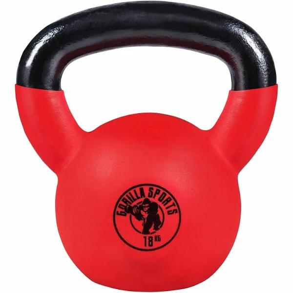 Gorilla Sports Rubber Coated Kettlebell, 2kg