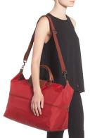 Longchamp Le Pliage Expandable Travel Duffel Nylon Weekender Deep Red