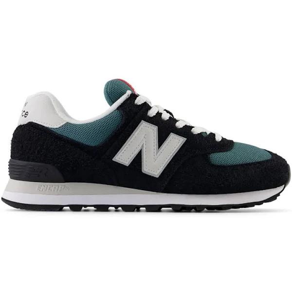 New Balance 574 Shoes Black Matte Green - 43