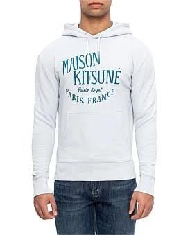 David Jones Maison Kitsune Palais Royal Classic Hoodie in Grey Blue, Size Small