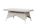 Rosebud Wicker Outdoor Low Dining Table — White Shell by FurnitureOkay