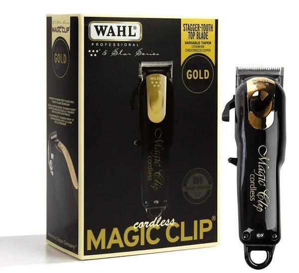 Wahl Professional 5-Star Limited Edition Black & Gold Cordless Magic Clip #8148