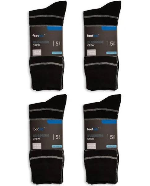 Footlab Mens 20 Pack Socks Business Crew - Size 6-10 - Womens