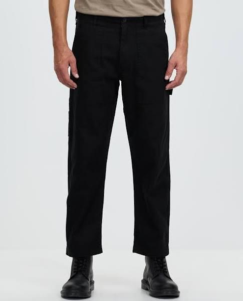 Mr Simple Men's Carpenter Pant, 36 / Vintage Black