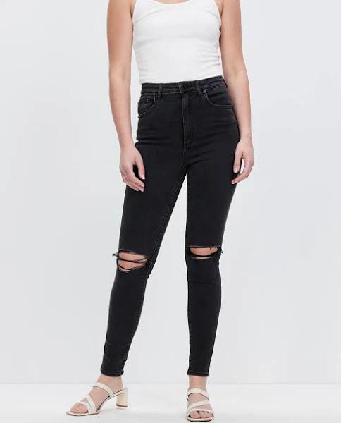 Lee High Licks Crop Jean, Black / 14