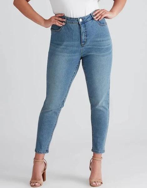 Beme Mid Rise Authentic Skinny Jean - Size 20 - Womens - Mid Wash