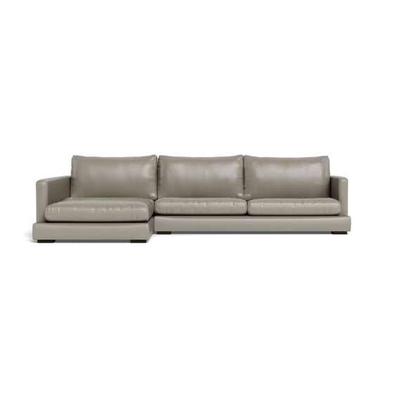 Long Island Leather Modular Sofa Light Grey by Freedom