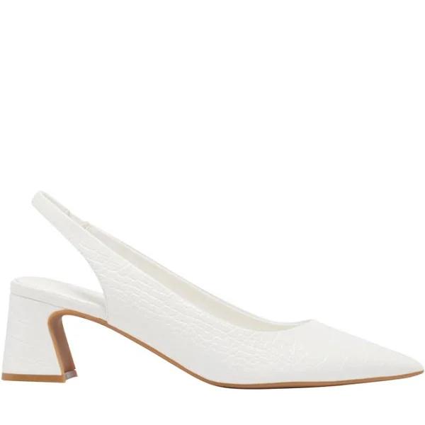 Nine West Cornela Slingback Pump in White, Size 9 AU