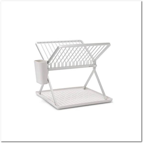 Brabantia Foldable Dish Drying Rack (Light Grey)