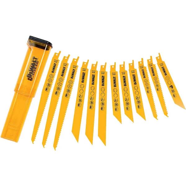 DeWalt 12pc Bi-Metal Reciprocating Saw Blade Set DT2445-QZ