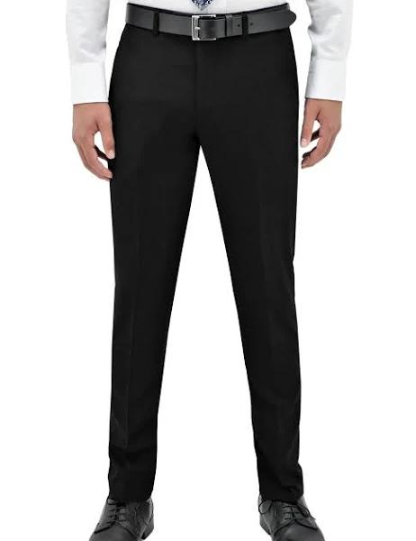 Edward 106 Black Wool Trouser Regular/Long Pant / 120