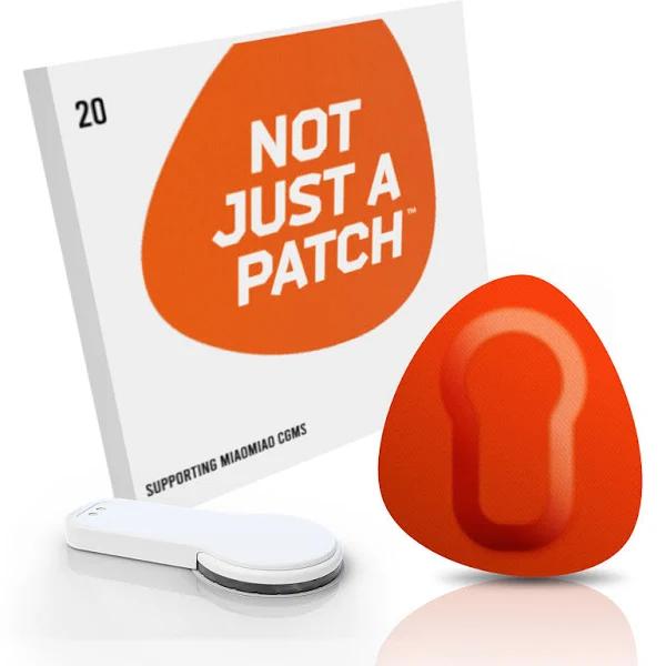 Not Just A Patch - Cgm Patches for MiaoMiao Glucose Monitor Patches - Cgm Covers 20 Pack Orange OneSize - Cgm Patches