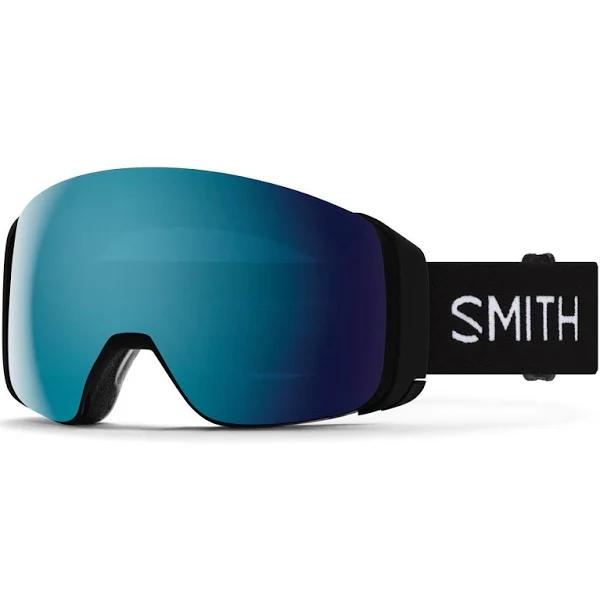 Smith 4D Mag Snow Goggles - Black w/ ChromaPop Sun Blue Mirror Lens | Snow Goggles