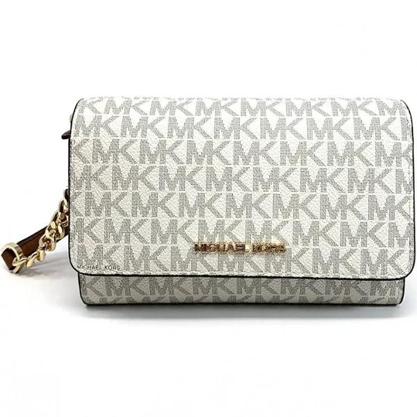 Michael Kors Bags | Michael Kors MD Phone Crossbody Vanilla | Color: Brown/White | Size: Os | Ibstyles's Closet