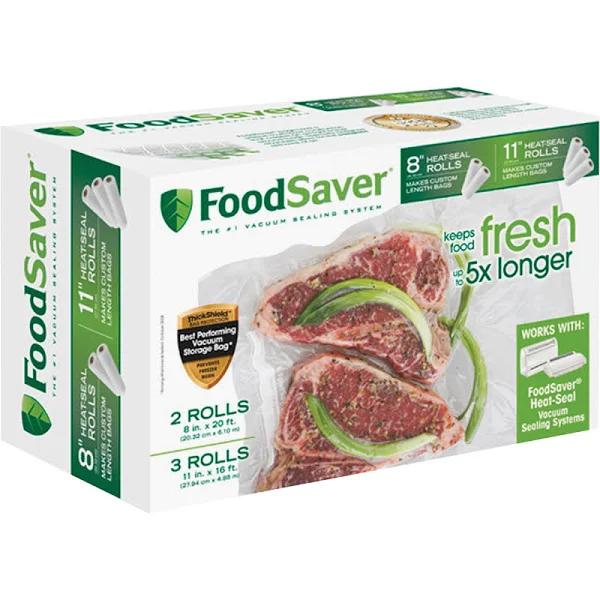 FoodSaver Variety Pack 5 Rolls Vacuum Sealer Bags