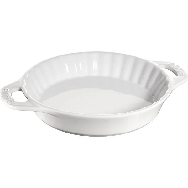 Staub Ceramic Round Pie Dish 24cm White