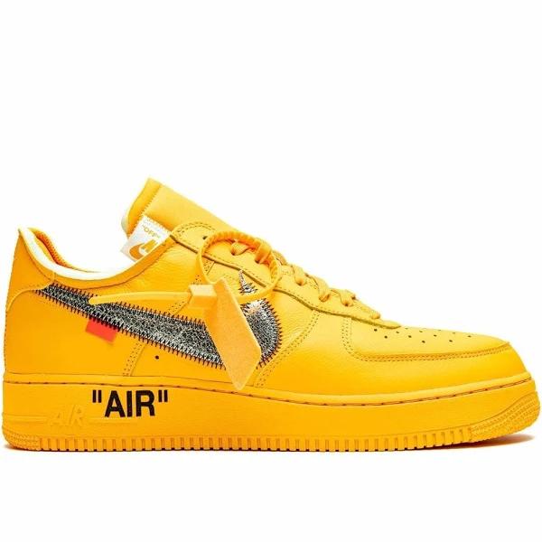 Nike Off-White x Air Force 1 Low 'Lemonade' Sneakers | Gold | Men's Size 13