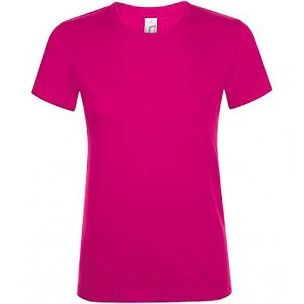 SOLS Womens/Ladies Regent Short Sleeve T-Shirt (Fuchsia) (L)