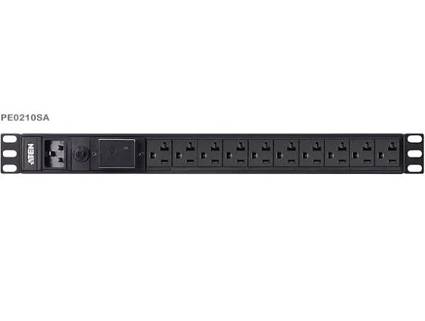 Aten PE0210SG-AT-G 10 Port 1U 15A Basic PDU With Surge Protection