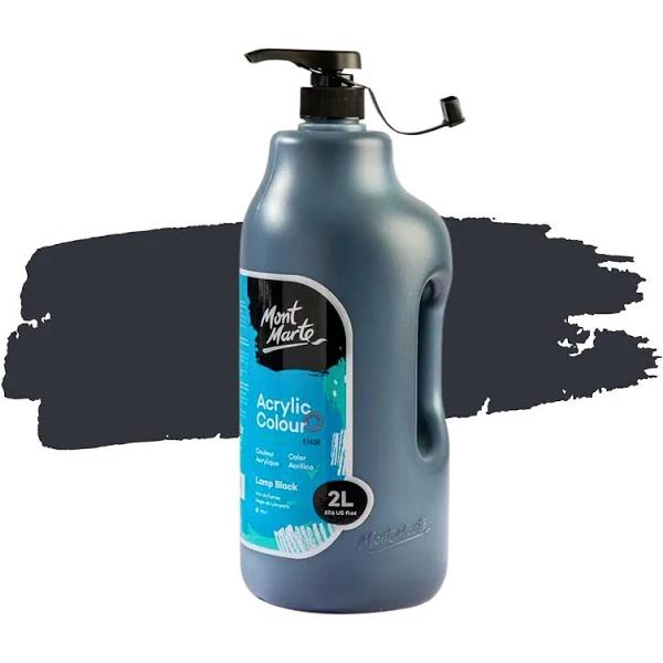 Mont Marte Signature Acrylic Paint 2L Pump Bottle - Black