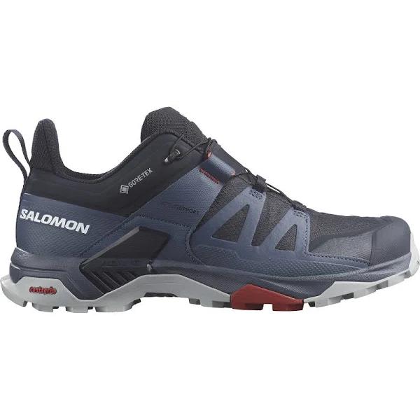 Salomon x Ultra 4 GORE-TEX Men's Hiking Shoe, Carbon / Bering Sea / Pearl Blue, 12