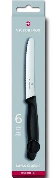 Victorinox 6 Piece Steak Knife Set Black