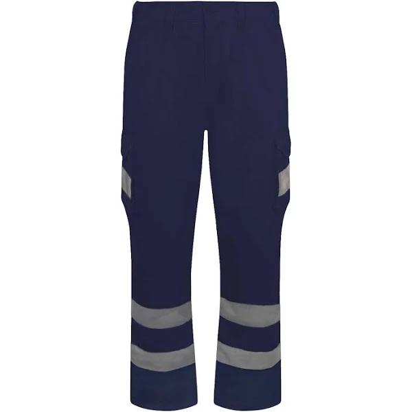 Pro RTX High Visibility Mens Cargo Trousers Navy S R