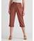 Rockmans Crop Linen Pants - Size 16 - Womens - Clove