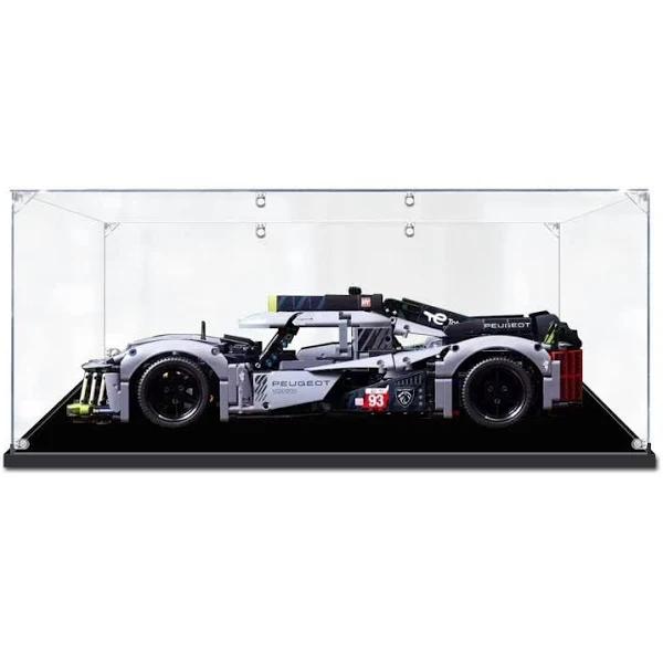 Acrylic Display Case For LEGO 42156 Technic Peugeot 9X8 24H Le Mans Hybrid Hypercar Figure Storage Box Dust Proof Glue Free