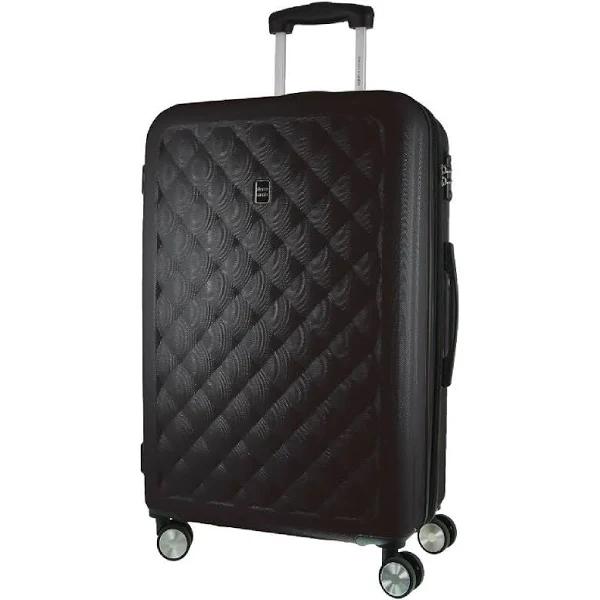 Pierre Cardin Hard Shell 4 Wheel Suitcase - Large - Black - Expandable