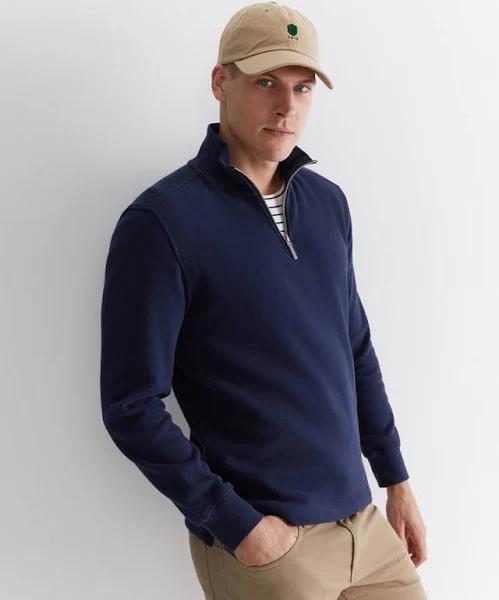 Sportscraft Branson Quarter Zip in Navy, Size XXXL