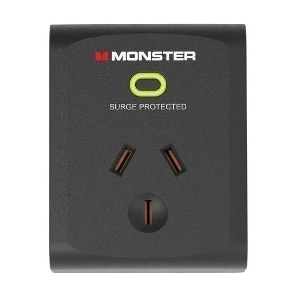 Monster Single Socket Surge Protector (Black)